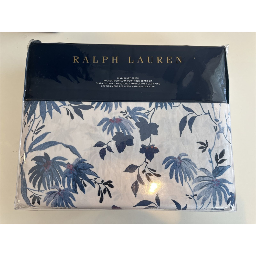 Ralph Lauren Home King Adelaide Floral Sateen Duvet Cover Retail $430